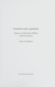 Front cover of Freedom and capitalism by John W. Robbins