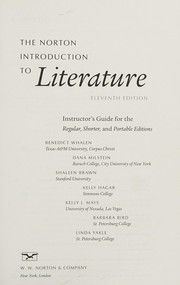 Front cover of The Norton introduction to literature eleventh edition by Benedict Whalen