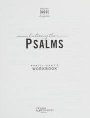 Cover of Entering the Psalms by Upper Room (Publisher : Nashville, Tenn.)