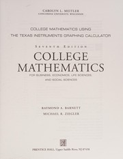 Cover of College mathematics using the Texas Instruments graphing calculator by Barnett
