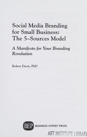 Front cover of Social media branding for small business by Robert Davis
