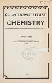 Front cover of Countdown to General Certificate of Secondary Education (Countdown to GCSE) by Bryan Slater