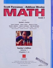 Front cover of Scott Foresman-Addison Wesley math by Randall I. Charles