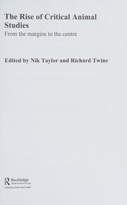 Front cover of Rise of Critical Animal Studies by Nik Taylor