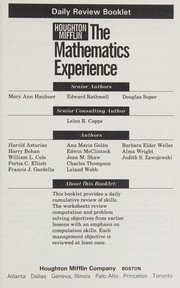 Cover of The mathematics experience by Mary Ann Haubner