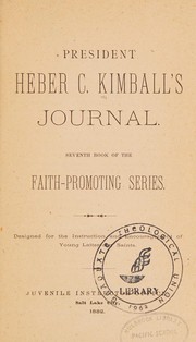 Front cover of President Heber C. Kimball's journal by Heber C. Kimball