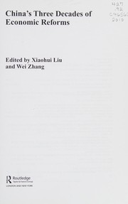 Front cover of China's three decades of economic reforms by Xiaohui Liu
