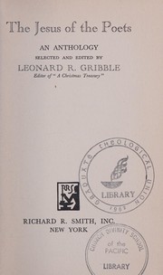 Cover of The Jesus of the poets by Leonard R. Gribble