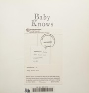 Front cover of Baby knows best by Kathy Henderson