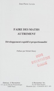 Front cover of Faire des maths autrement by Jean-Pierre Levain