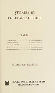 Cover of Stories by foreign authors by Unknown