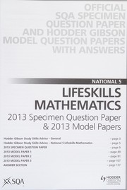 Cover of Lifeskills Mathematics 2013 by SQA Past Papers Staff