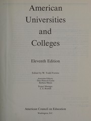 Cover of American universities and colleges by American Council on Education