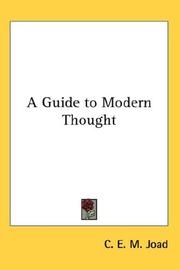 Cover of Guide to modern thought by Joad, C. E. M.