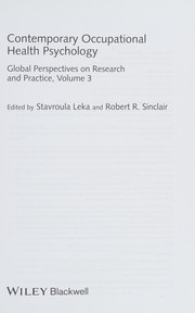 Front cover of Contemporary Occupational Health Psychology by Stavroula Leka