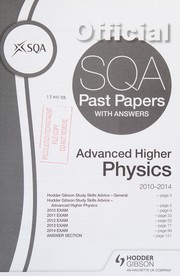 Front cover of Sqa Past Papers 2014-2015 Advanced Higher Physics by SQA Past Papers Staff