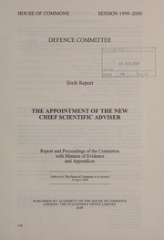Front cover of The appointment of the new Chief Scientific Adviser by Great Britain. Parliament. House of Commons. Defence Committee.