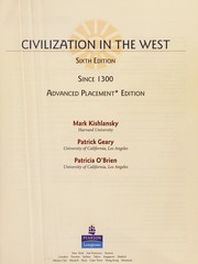 Front cover of Civilization in the West since 1300 by Mark A. Kishkansky