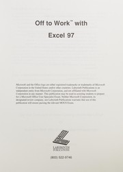 Front cover of Off to Work With Excel 97 by Brain F. Favro