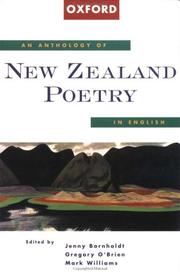 Front cover of An anthology of New Zealand poetry in English by Jenny Bornholdt