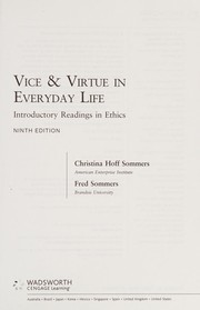 Front cover of Vice & virtue in everyday life by Christina Hoff Sommers