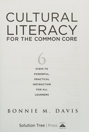 Cover of Cultural literacy for the common core by Bonnie M. Davis