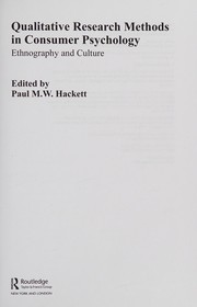 Cover of Qualitative Research Methods in Consumer Psychology by Paul Hackett