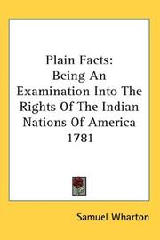 Cover of Plain facts by Samuel Wharton