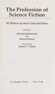 Front cover of The profession of science fiction by Maxim Jakubowski