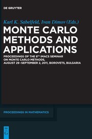 Front cover of Monte Carlo methods and applications by Bulgaria) IMACS Seminar on Monte Carlo Methods (8th 2011 Borovet︠s