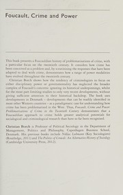 Front cover of Foucault, Crime and Power by Christian Borch
