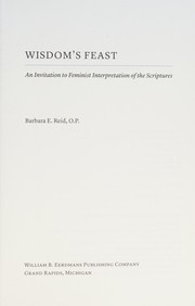 Cover of Wisdom's Feast by Barbara E. Reid