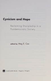 Cover of Cynicism and hope by Meg E. Cox