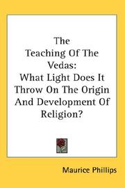 Front cover of The teaching of the Vedas by Maurice Phillips