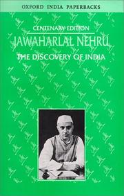 Cover of The discovery of India by Jawaharlal Nehru