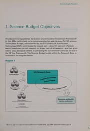 Cover of DTI science budget allocations 2005-06 to 2007-08 by Great Britain. Department of Trade and Industry