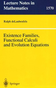 Front cover of Existence Families, Functional Calculi and Evolution Equations by Ralph DeLaubenfels