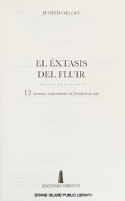 Cover of El éxtasis del fluir by Judith Orloff