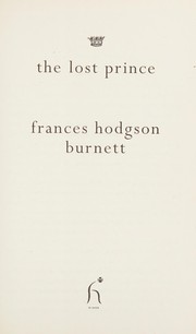 Front cover of Lost Prince by Frances Hodgson Burnett