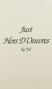 Front cover of Just Hors D'Oeuvres by Yol Gregory Galik
