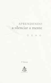 Front cover of Aprendendo a silenciar a mente by Bhagwan Rajneesh