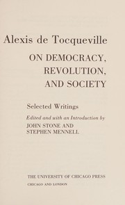 Front cover of On Democracy, Revolution, and Society by Alexis de Tocqueville