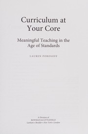 Cover of Curriculum at Your Core by Lauren Porosoff