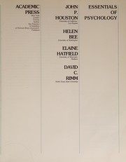 Front cover of Essentials of psychology by John P. Houston