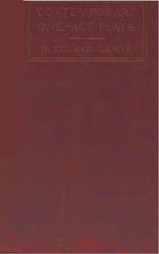 Front cover of Contemporary One-Act Plays by B. Roland Lewis