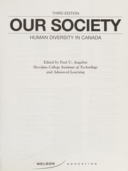 Front cover of Our society by Paul Ubaldo Angelini