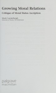 Cover of Growing moral relations by Mark Coeckelbergh