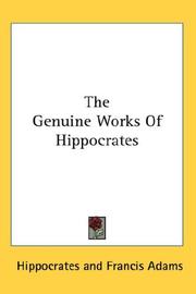 Front cover of The genuine works of Hippocrates by Hippocrates