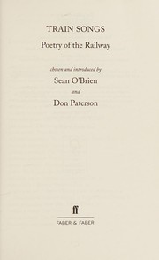 Cover of Train Songs by Don Paterson
