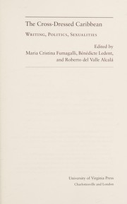Front cover of The cross-dressed Caribbean by Maria Cristina Fumagalli